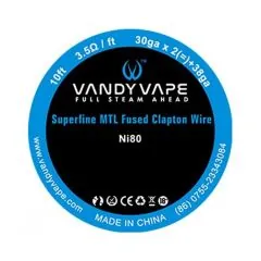 Σύρμα N80 / NI80 Superfine MTL Fused Clapton Vandy Vape
